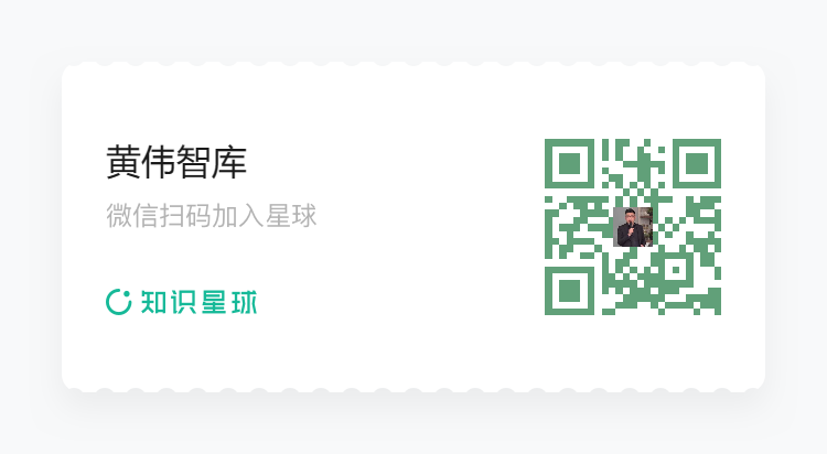 扫码加入黄伟智库知识星球